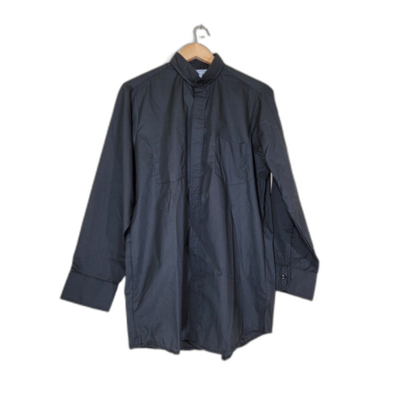 Comfort Shirt Other - Comfort Shirt Clerical Collar Men's Black Long Sleeve Button Dress Shirt - 15.5